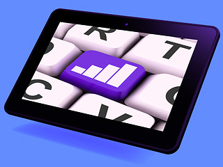 Image showing Graph Key Tablet Means Data Analysis Or Statistics