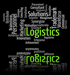 Image showing Logistics Word Represents Systemization Words And Analyze