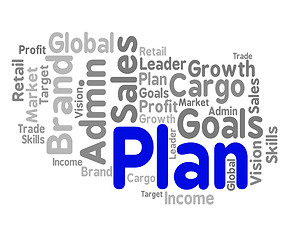 Image showing Plan Word Means Planning Schedule And Project