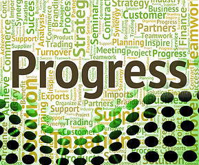 Image showing Progress Word Indicates Progressing Progression And Words