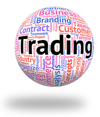 Image showing Trading Word Indicates Ecommerce Wordcloud And Business