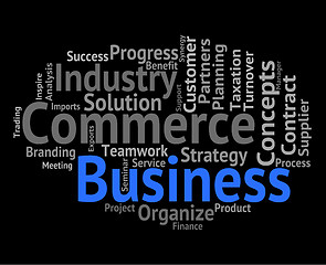 Image showing Business Word Represents Commercial Corporations And Text