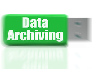 Image showing Data Archiving USB drive Shows Files Organization And Transfer