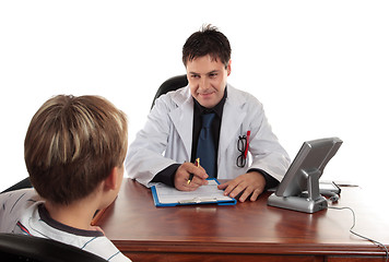 Image showing Paediatrician doctor with child