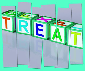 Image showing Treat Word Mean Special Occurrence Or Gift