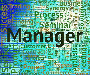 Image showing Manager Word Represents Head Managing And Boss