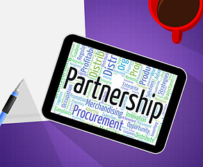 Image showing Partnership Word Means Work Together And Collaborate