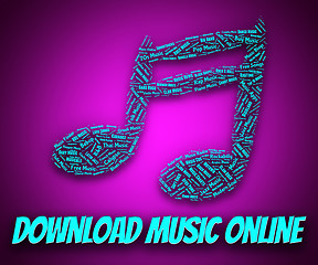 Image showing Download Music Online Indicates Web Site And Application