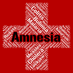 Image showing Amnesia Word Represents Loss Of Memory And Ailments