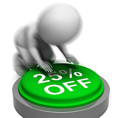 Image showing Twenty-Five Percent Off Pressed Means 25 Reduced Price