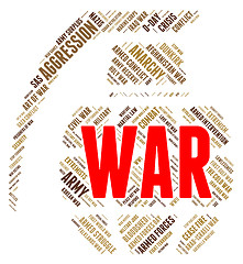 Image showing War Word Represents Military Action And Battle