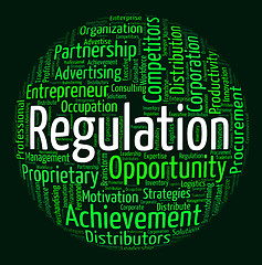 Image showing Regulation Word Means Text Dictum And Rule