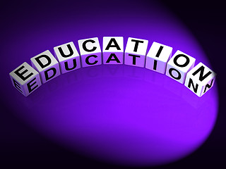 Image showing Education Dice Represent Training and Learning to Educate