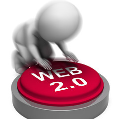 Image showing Web 2.0 Pressed Means Website Platform And Type