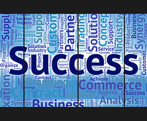 Image showing Success Word Means Victory Progress And Successful