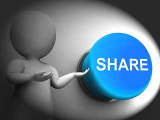 Image showing Share Pressed Means Sharing Recommending And Feedback