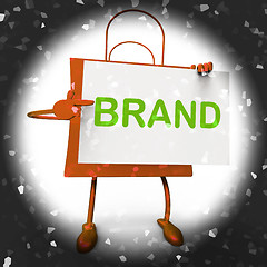 Image showing Brand Shopping Bag Shows Branding Trademark or Product Label