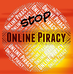 Image showing Stop Online Piracy Indicates Web Site And Caution