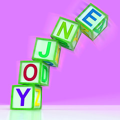 Image showing Enjoy Letters Mean Recreation Play Or Fun