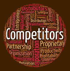 Image showing Competitors Word Means Text Wordclouds And Words