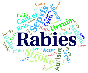 Image showing Rabies Word Means Ill Health And Afflictions