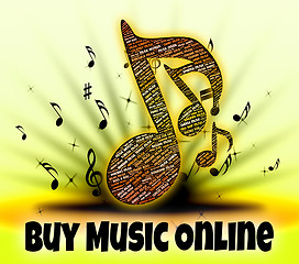 Image showing Buy Music Online Represents World Wide Web And Audio