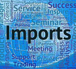 Image showing Imports Word Represents Buy Abroad And Business