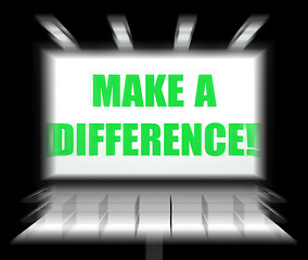 Image showing Make a Difference Sign Displays Motivation for Causing Change