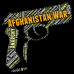 Image showing Afghanistan War Means Military Action And Afghanistani