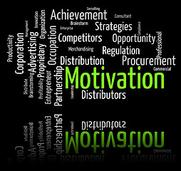 Image showing Motivation Word Shows Do It Now And Motivate