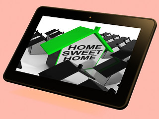 Image showing Home Sweet Home House Tablet Cozy And Familiar