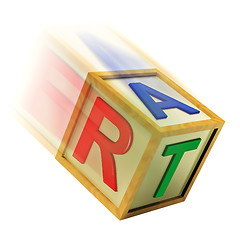 Image showing Art Wooden Block Means Creating Crafts Or Designing