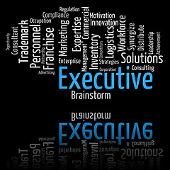 Image showing Executive Word Indicates Senior Manager And Md