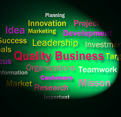 Image showing Quality Business Words Means Excellent Company Reputation