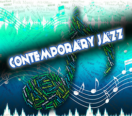 Image showing Contemporary Jazz Indicates Up To Date And Harmonies