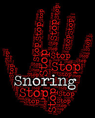 Image showing Stop Snoring Indicates Obstructive Sleep Apnea And Osa