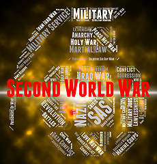 Image showing Second World War Shows Allies Text And Bloodshed