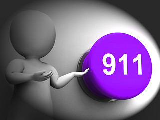 Image showing 911 Pressed Shows Emergency Number And Services