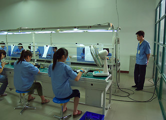 Image showing Chinese sweatshop interior