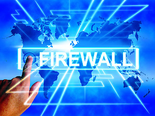 Image showing Firewall Map Displays Online Safety Security and Protection