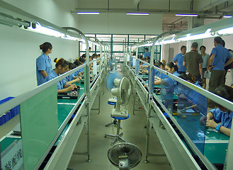 Image showing Chinese sweatshop interior