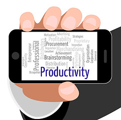 Image showing Productivity Word Means Effectivity Efficient And Text