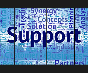 Image showing Support Word Indicates Help Assistance And Supporting