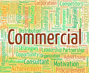 Image showing Commercial Word Represents Business Words And Wordclouds