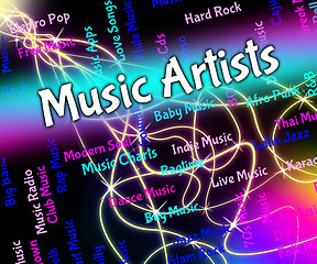 Image showing Music Artists Represents Sound Track And Acoustic