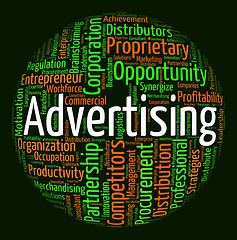 Image showing Advertising Word Means Wordcloud Words And Adverts