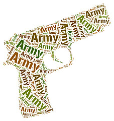 Image showing Army Word Indicates Armed Force And Armament