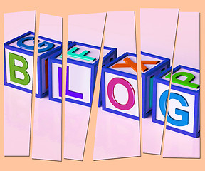 Image showing Blog Letters Show Internet Marketing Opinion Or News