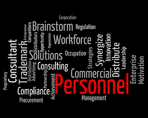Image showing Personnel Word Indicates Human Resources And Employees
