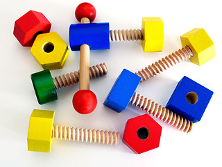 Image showing Colored Wooden Toy